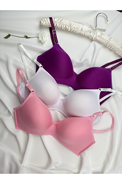 ROZENİN LINGERIE Balensiz Lotus Toparlayıcı Ekonomik Paket 3’lü Set Sütyen