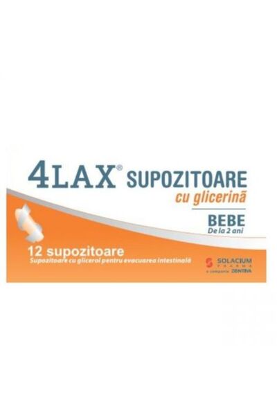 Other Supozitoare 4Lax Supozitoare Glicerina Copii, 12Sup, Solacium Pharma