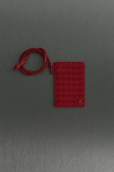 Suud Collection Red Lue Mirrored Card Holder