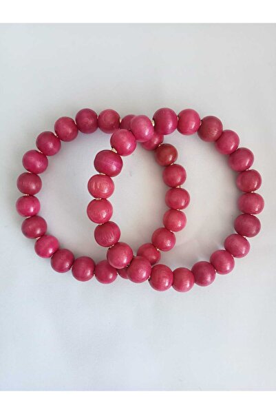 hobi duragı Renkli Ahşap Boncuklu Yuvarlak Çanta Sapı