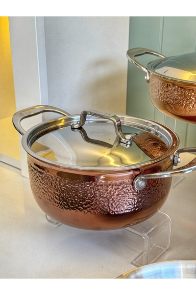 dunyazuccaciye 3 Ply Powersteel Siena 9 Parça İndüksiyon Tabanlı Çelik Tencere Seti