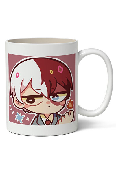 Toyaso كوب أبيض بتصميم أنيمي ماي هيرو أكاديميا تودوروكي هدية للأصدقاء والأحباء