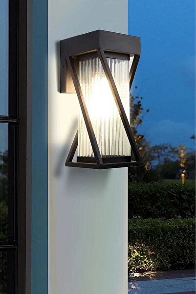 HAMER فانوس جداري أسود مميز – إنارة جدارية خارجية أنيقة وعملية للمداخل والحدائق