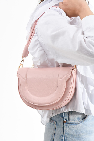 Çanta Trend *Sakura Model Dusty Pink Gold Detailed Women's Hand and Shoulder ...