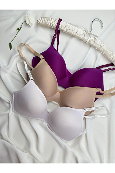 ROZENİN LINGERIE Wireless Lotus Recovery Economical Package Set of 3 Bras