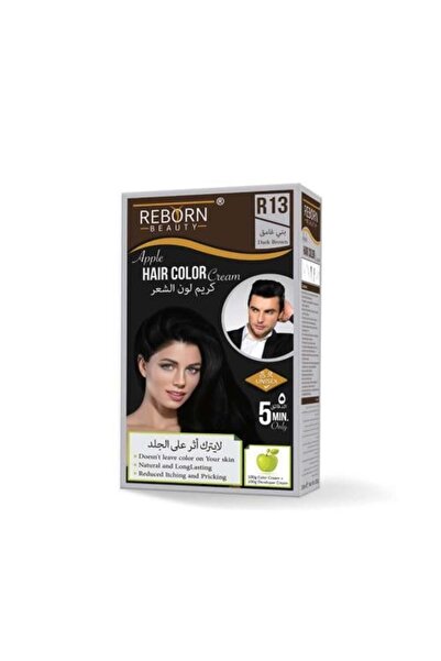 Reborn Beauty ريبورن بيوتي كريم لون الشعر بني غامق 100+100 جم - R13