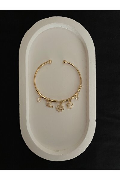 Luna Çelik Sallantılı Charm Detaylı Bileklik (ince bileklere uygun)