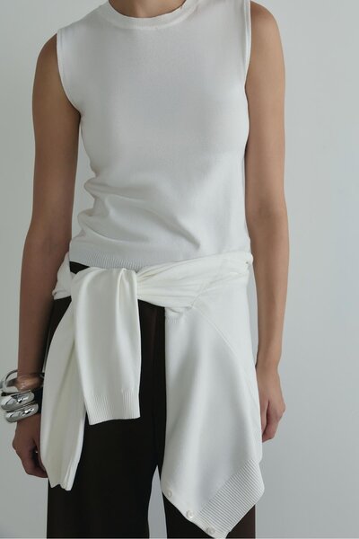 Suud Collection Екрю Леа Трико Блуз