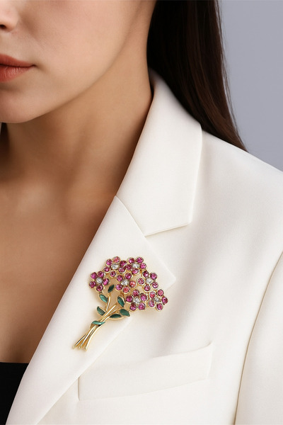MRK Kadın Renkli Papatya Çiçek Broş