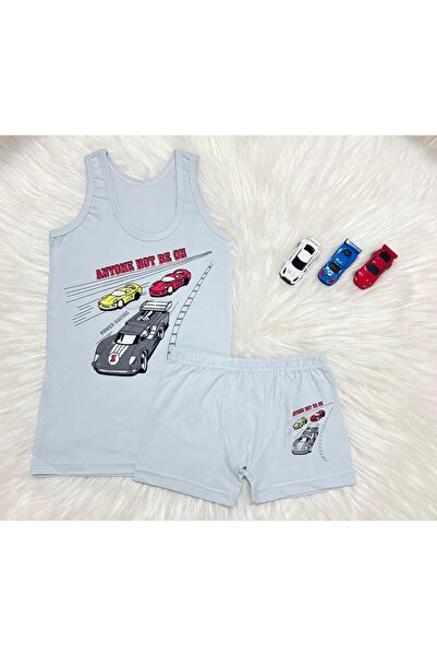 TatlıKids ERKEK ÇOCUK %100 PAMUK BASKILI ATLET BOXER 4'LÜ SET