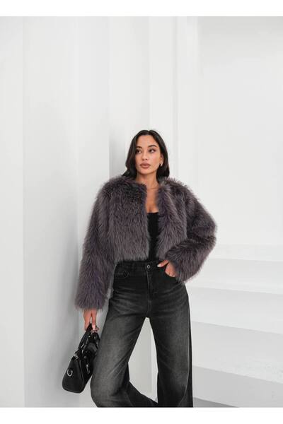 unika boutique Kadın Premium Kısa Kürk Ceket