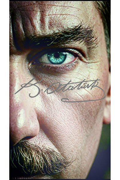 sticker Mustafa Kemal Atatürk Imza Folyo Etiketi Modifiye Aksesuar 20x5,5Cm H...