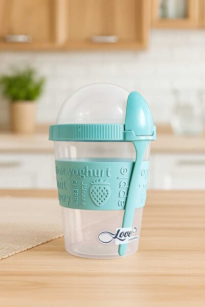 LOVYCO Take'N Go Practical Portable Snack and Yogurt Container with Spoon Mixed Color