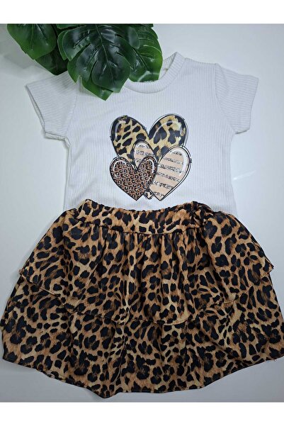 ÖNER LEOPAR DESENLİ ETEKLİ TAKIM
