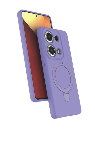 Nezih Case Redmi Note 13 Pro 4g Uyumlu İçi Kadife Stand Olabilen Halka Yüzükl...