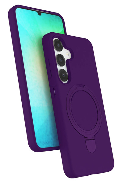 NewFace غطاء حماية DS-DERIN لهاتف سامسونج جالاكسي S25 مع حامل ماج سيف - بنفسج...