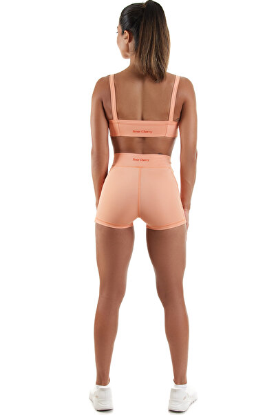 Sour Cherry Everyday High Waist Double-Breasted Shorts with Pocket Detail