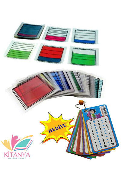 Esmay Kitanya Matematik Öğrenme Seti Şeffaf Kesir Kartı 69 Parça (10x10) + He...