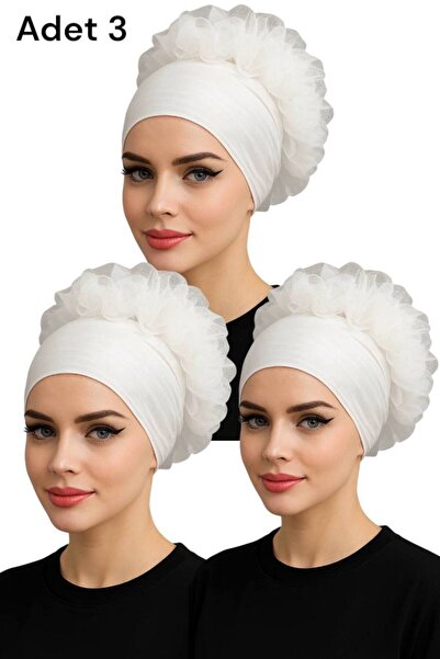 LA SEFA 3 Pieces of Ruffled Bonnet (3 Pieces)