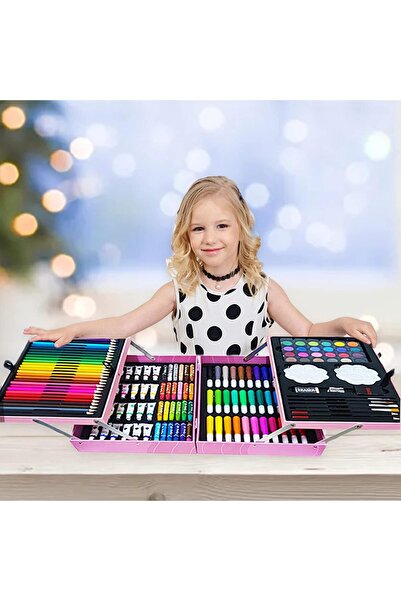 Generic Portable and Foldable Coloring Set for Kids, 200 Pieces