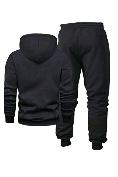 DuMia Σετ φόρμας με κουκούλα Trpstr με στάμπα Oversize Γυναικεία/Ανδρική Unisex Χειμερινή φόρμα με 3 κλωστές