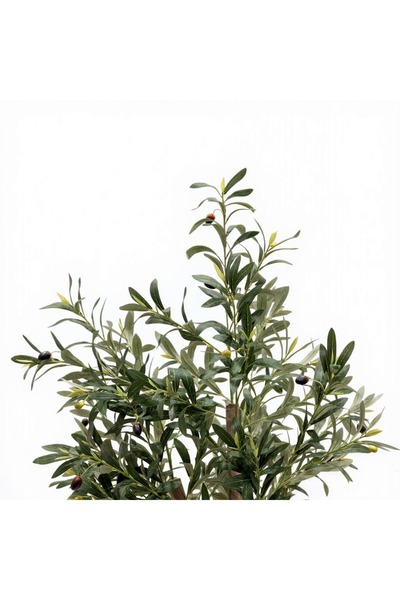Casco Elegant artificial olive tree in a white round pot, 180 cm