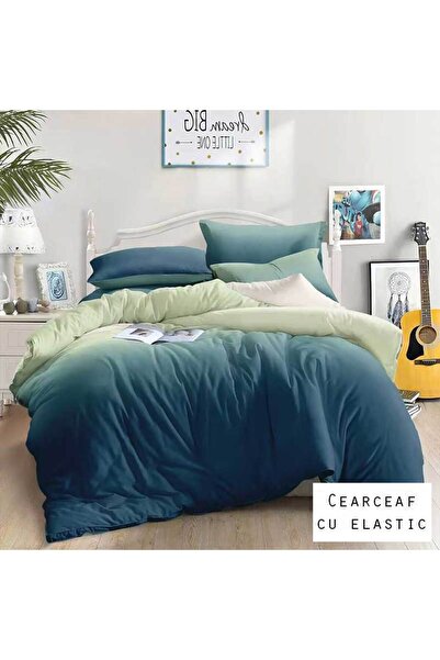 Patul Lenjerie Bumbac Satinat cu ELASTIC, 2 Persoane, Pat Dublu, 4 Piese