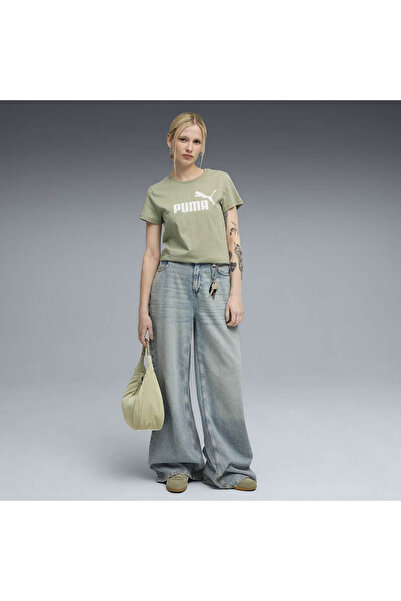 Puma Ess No. 1 Logo Tee Green Women's T-Shirt 682371-82