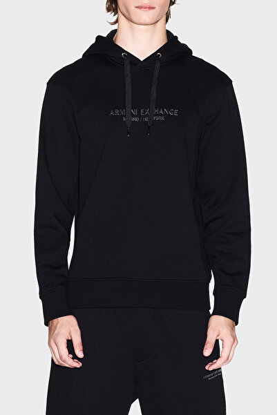 Armani Exchange With Logo Stretch Cotton Regular Fit Hooded Sweat Men's Sweat Xm001294 Af20934 Uc001