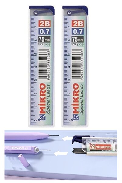 Artlantis Kalem Ucu 0.7 mm 20 li 2 Paket 07 Uç Versatil Kalem Uçu Mekanik Uçl...