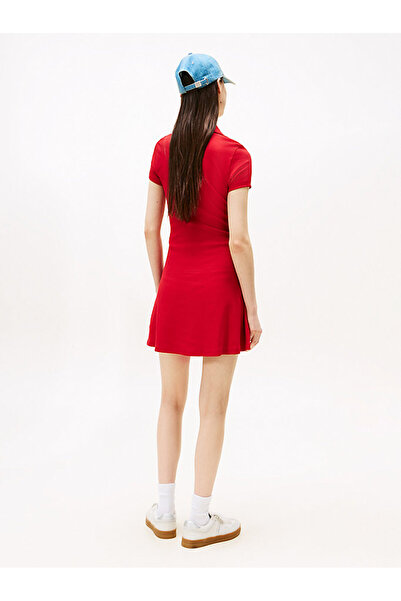 Tommy Hilfiger Kadın Kırmızı Polo Elbise