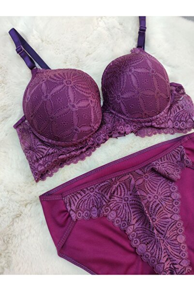 Love Angels Set de sutien economic cu sârmă și detaliu din dantelă - Set de l...