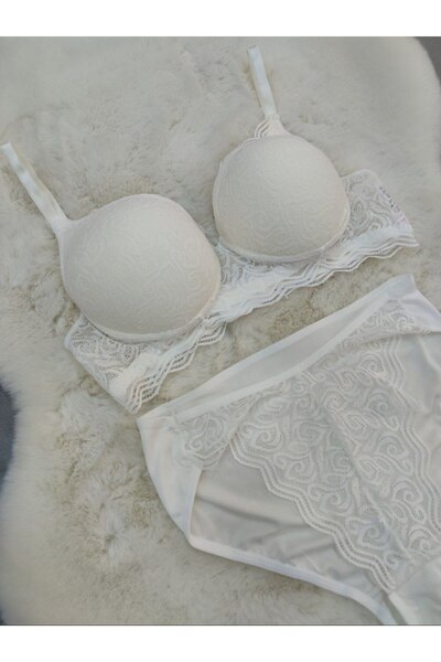 Love Angels Σετ εσώρουχα με δαντέλα με επένδυση και εσώρουχα με επένδυση - Σετ εσώρουχα
