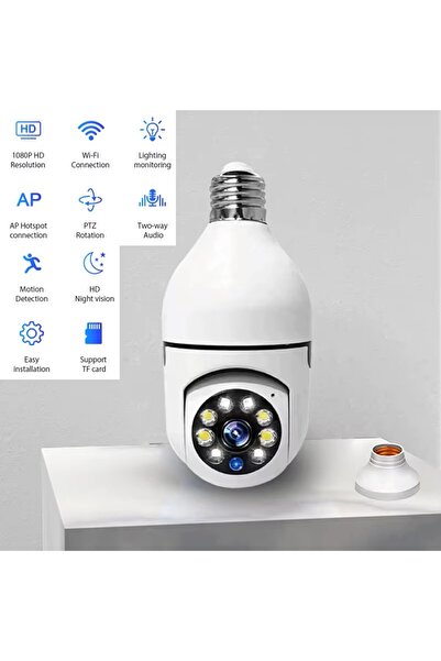 2G IP E27 لمبة كاميرا مراقبة للرؤية الليلية كاميرا منزلية لاسلكية CCTV