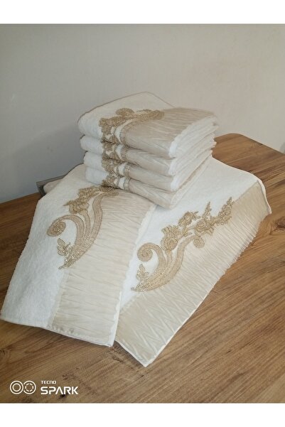 Vellista Home Collection %100 Pamuklu 50×90 Piliseli Güpürlü Lüx Kutulu Çeyiz...