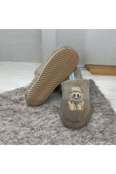 Moda fiesta Γυναικείες παντόφλες για το σπίτι – βελούδινες, χειμερινές, αντιολισθητικές σόλες