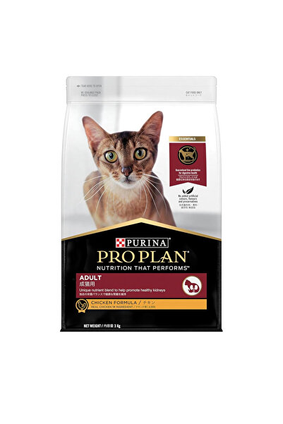 Pro Plan Purina Pro Plan Chicken Flavor Dry Cat Food with Probiotics, 3 kg