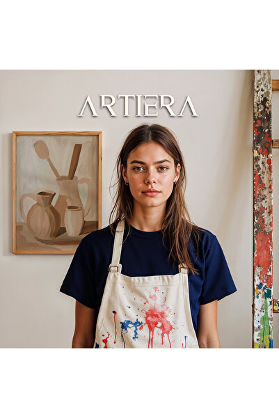 Artiera Minimalist Still Life Kitchen Decoration in Beige and Brown Tones Wooden Framed Wall Painting
