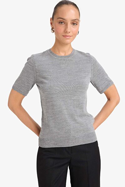 DeFacto Regular Fit Crew Neck Short Sleeve Knitwear Sweater E6810Ax25Au