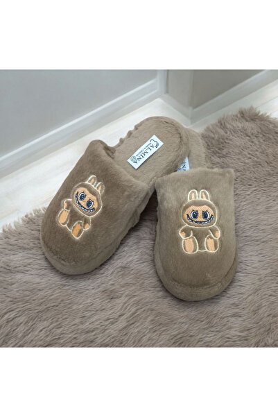 Moda fiesta Дамски пухкави домашни пантофи – плюшени, зимни, с неплъзгаща се подметка