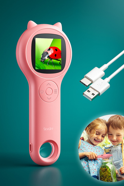 Sevgift Eğitici 500X Dijital El Mikroskobu | Video, Fotoğraf kayıt özellikli,...