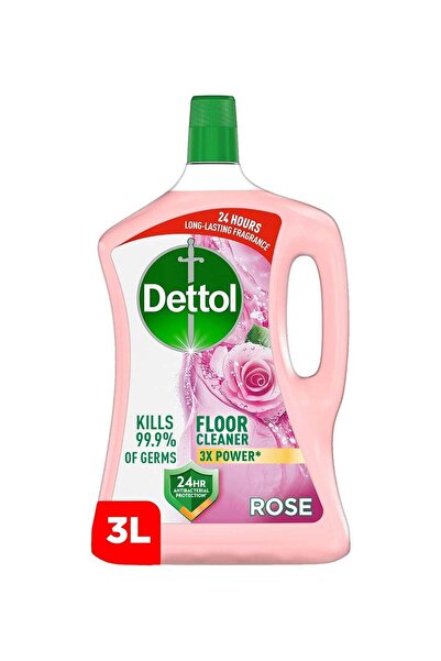 Dettol Rose Antibacterial Power Floor Cleaner Pink 3Liters