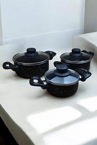 STOREMAX Boy Granit Tencere Takımı/Sos, Yemek Isıtma Tencere Seti