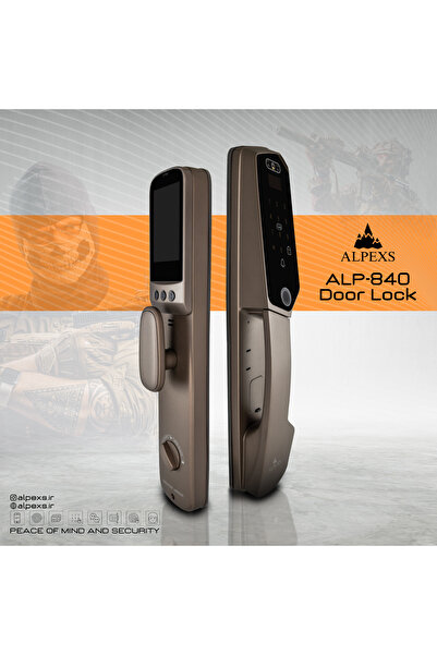 alpexs Akıllı Kilit ve kapı kolu ALP-840 Yüz Tanimali, Kamera, Parmaz Izi, Si...