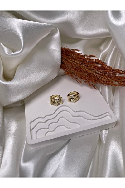 Lumera Jewelry Gold Taş Detay Küpe Kararmaz