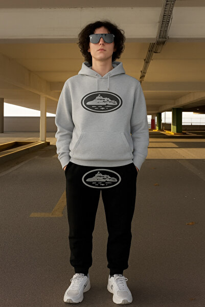 CLASSY.MODA Κοστούμι Alt Top – Φούτερ με κουκούλα και παντελόνι Jogger – Αθλη...