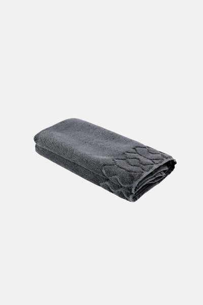 Karl Lagerfeld Textured Cotton Bath Mat, Dark Grey