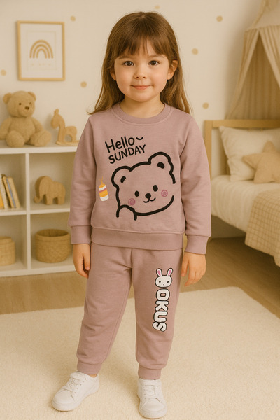 renkli diyar Girls' Seasonal Bottom-Up Top-Set Uniform Kindergarten Preschool Primary School