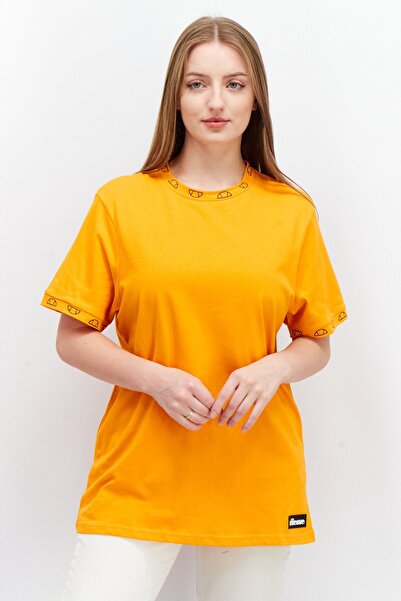 Ellesse Women Sportswear Fit Short Sleeve Training Tops, Orange/Black