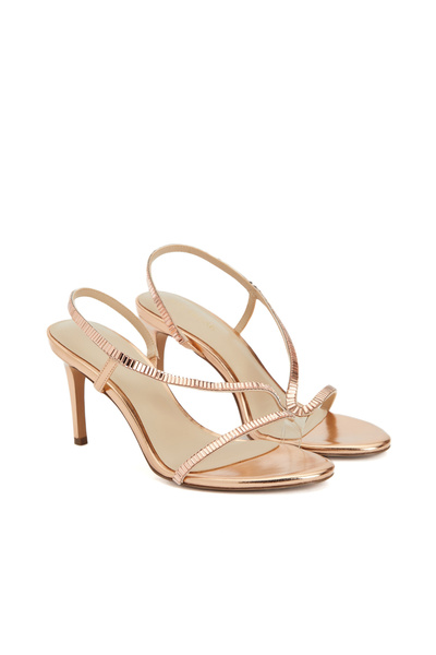 Dıvarese Rose Gold Kadın Taşlı Sandalet